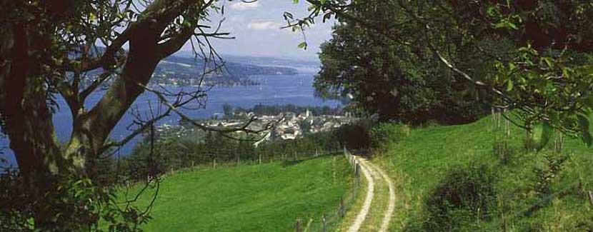 Foto: Helmut Voith – Blick über Klingenzell auf den Untersee Foto: Helmut Voith – Blick über Klingenzell auf den Untersee